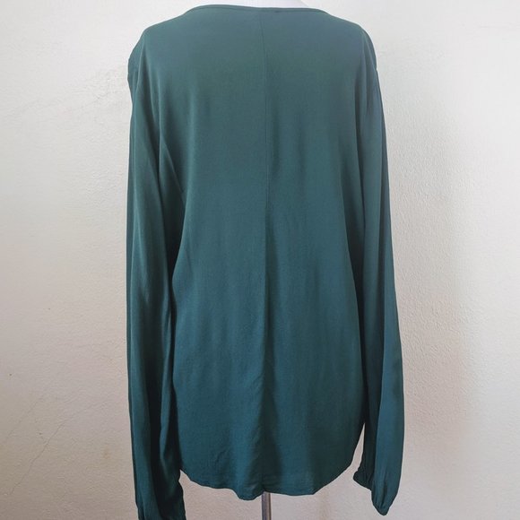 Evergreen Embroidered X Neck Peasant Top Katie K - Picture 6 of 8